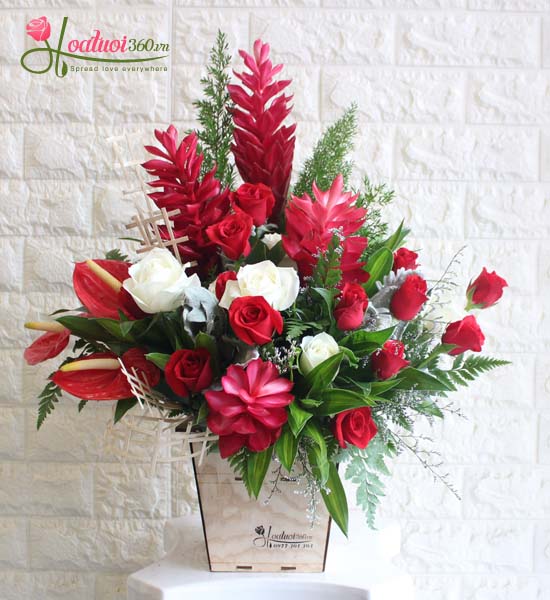 Congratulation flowers - Red